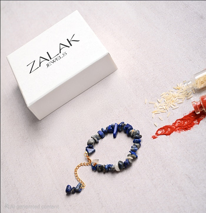 Lapis lazuli Crystal Rakhi for Raksha Bandhan-2025