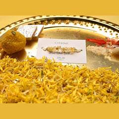 Money Attraction Citrine Crystal Rakhi
