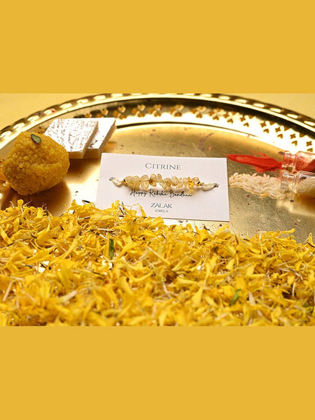 Money Attraction Citrine Crystal Rakhi