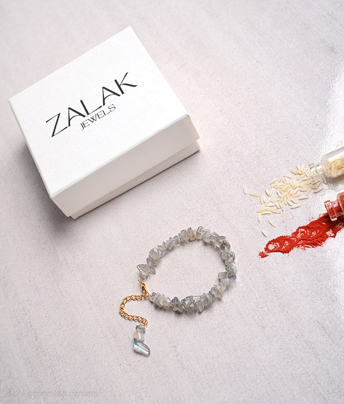 Transformation labradorite  Crystal Rakhi for Raksha Bandhan-2025
