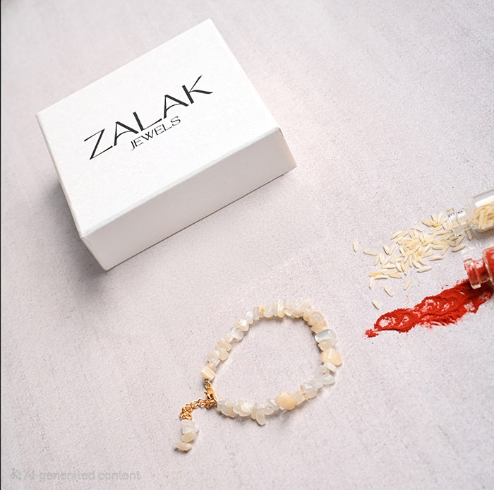 Mood swings Moonstone Crystal Rakhi for Raksha Bandhan-2025
