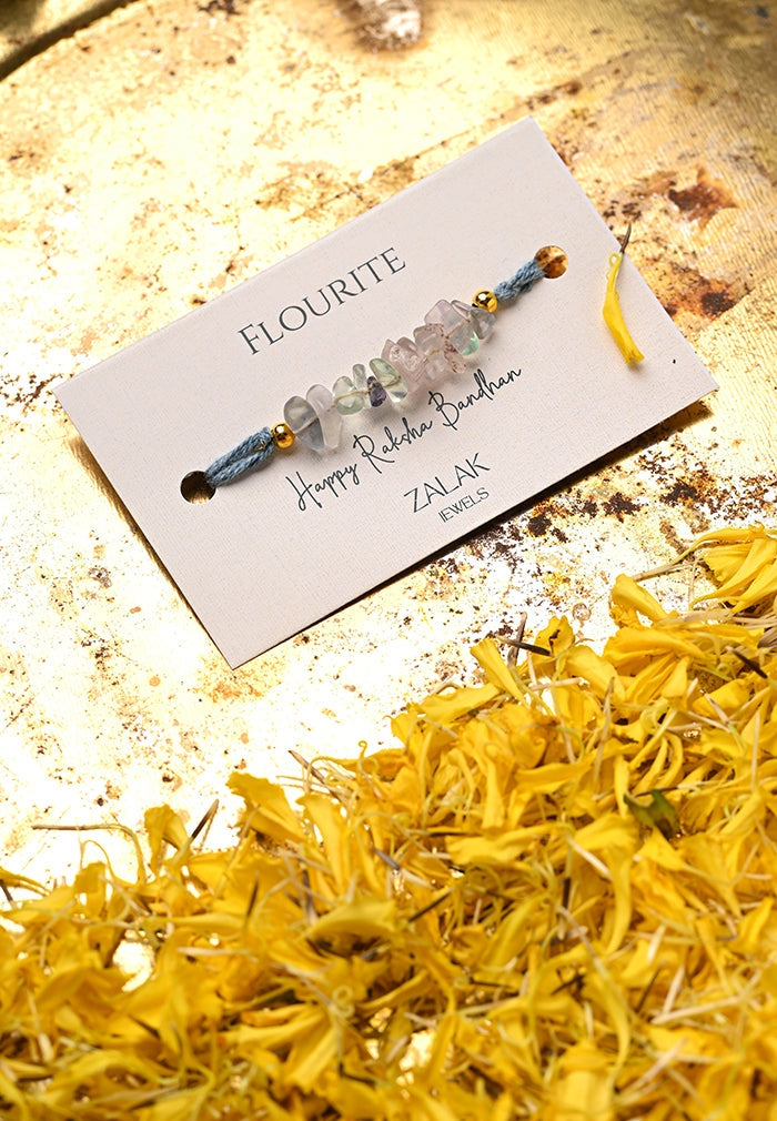 "Flourite crystal Bhaiya Rakhi for Raksha Bandhan 2025