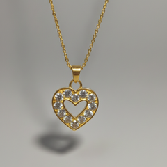 Blue Topaz Heart  Pendant