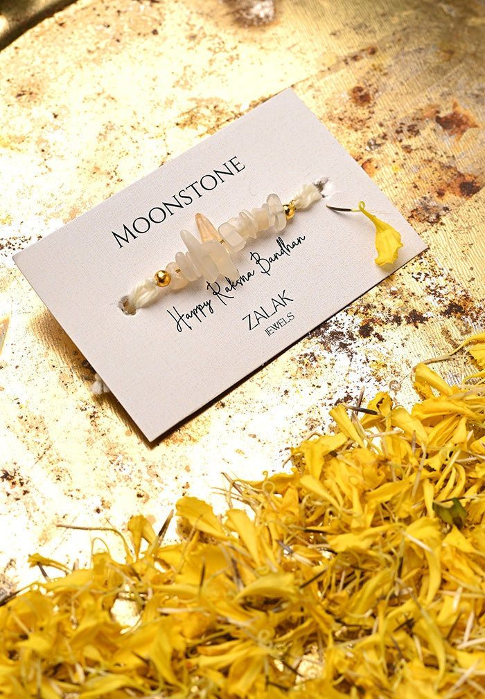 "Moonstone crystal Bhaiya Rakhi for Raksha Bandhan 2025