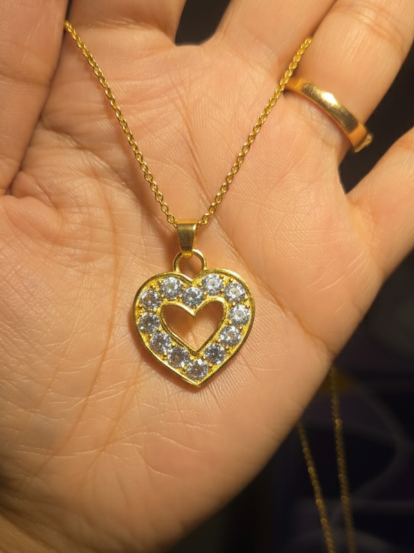 Blue Topaz Heart  Pendant