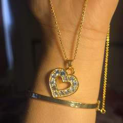Blue Topaz Heart  Pendant