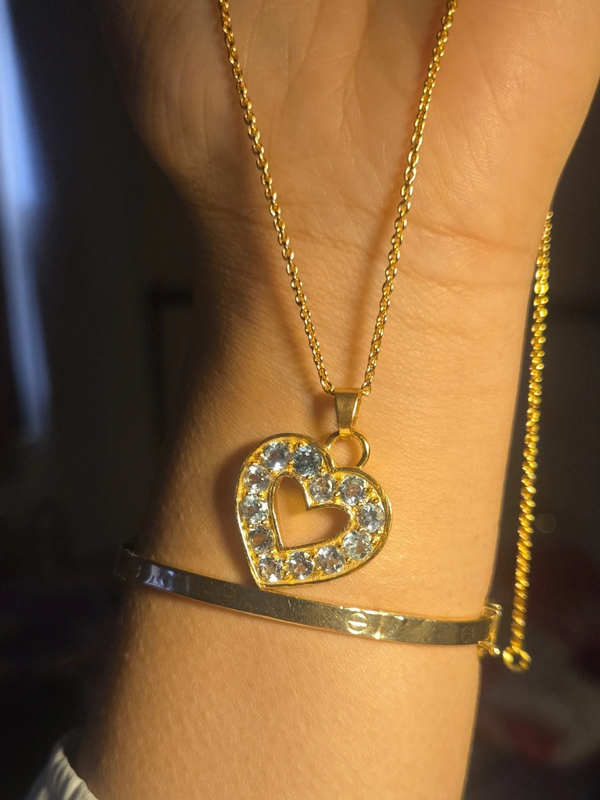 Blue Topaz Heart  Pendant