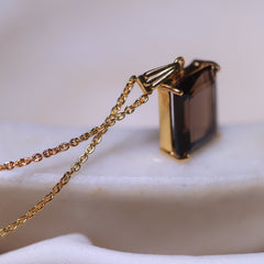smoy quartz crystal pendant in 18ct gold plated Brass and &Sterling silver .this crystal jewlery will protect you from Negative ENERGY  